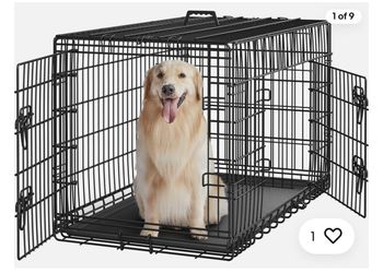 42 Inch Dog Crate Double Door Dog Crate W/Divider for Puppy to Adult X