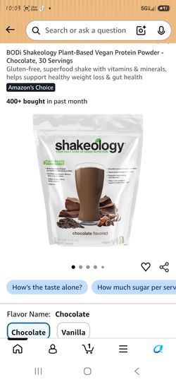 Shakeology Plant-Based Chocolate Protein Powder 30 Servings
