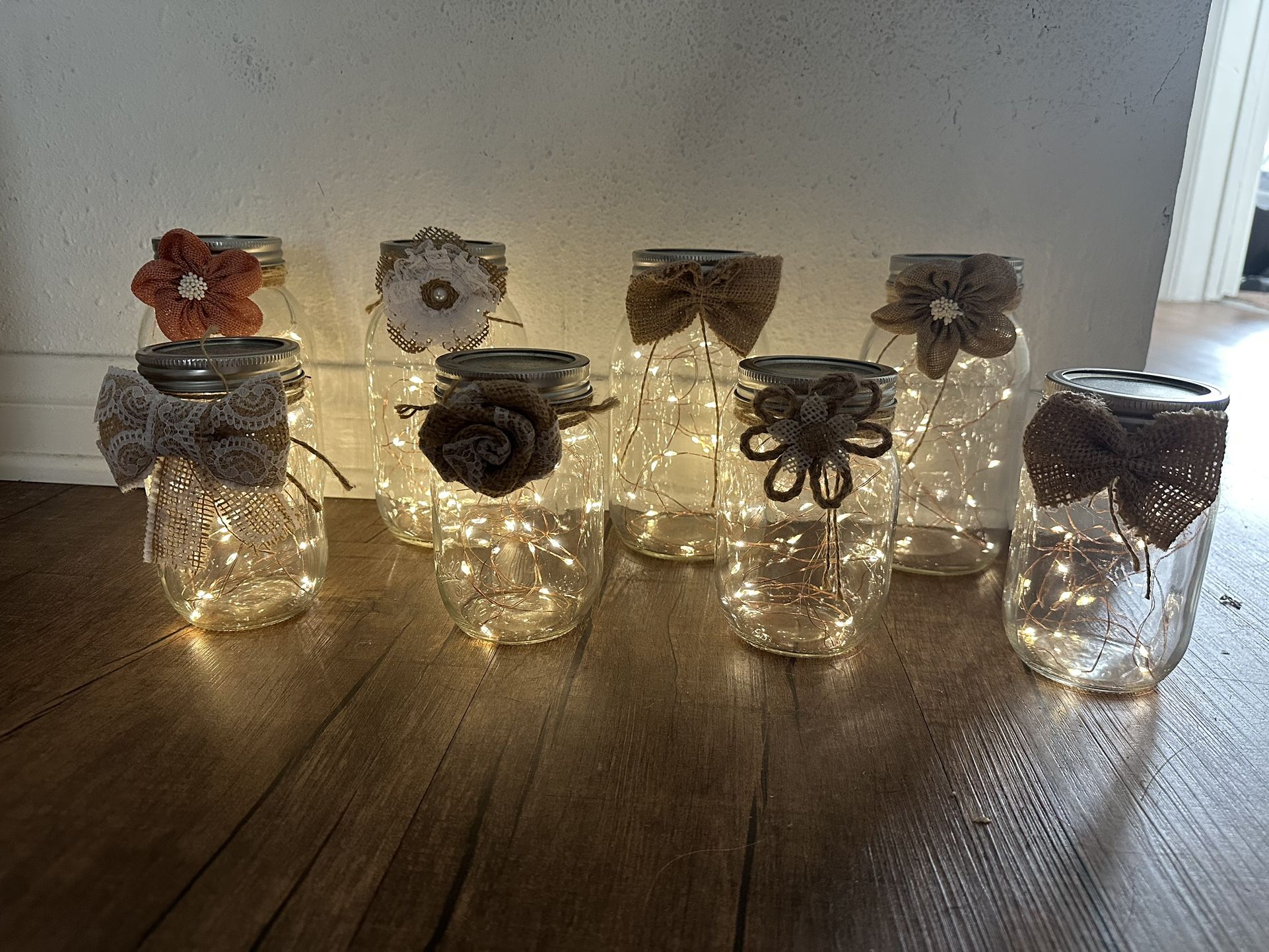 Light up Mason Jar - Fairy Light - Wedding Decor - Decorations - Handmade - Battery Powered