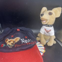Vintage Taco Bell Hat/Plush Dog