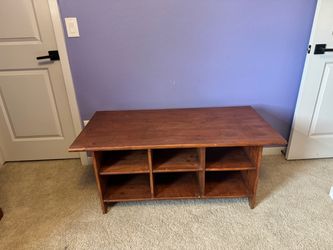 Solid Wood Cubby Shelf / Console Table