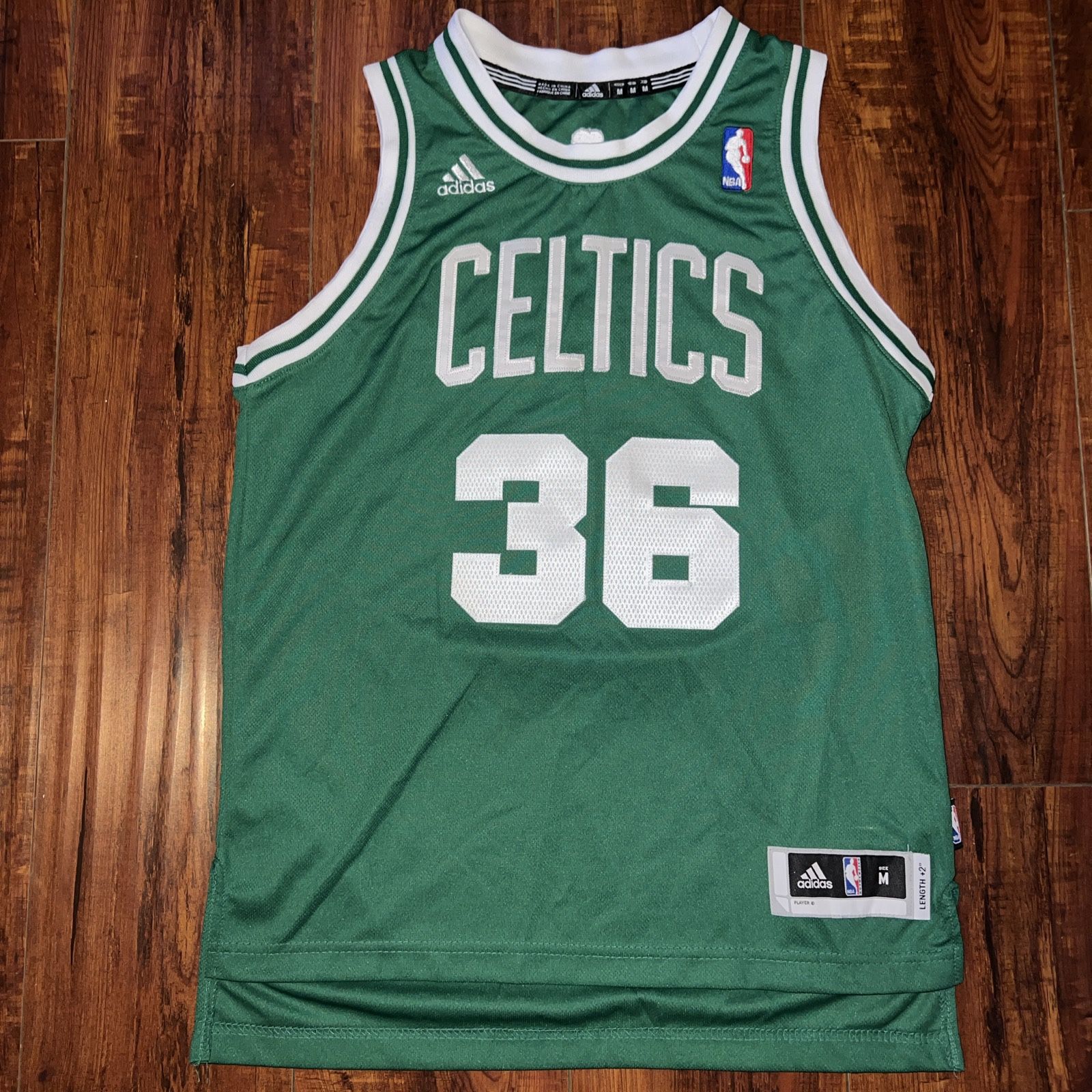 Boston Celtics #36 Shaquille O'Neal Adidas Youth Kids Jersey Sz Medium Preowned!