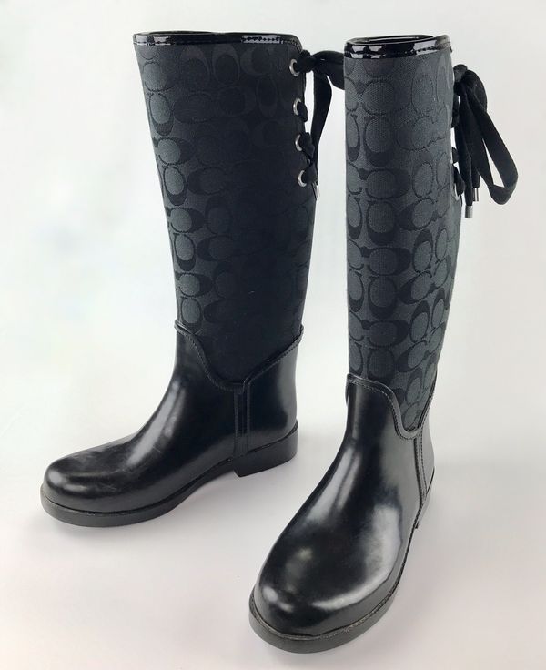 COACH Rain Boots Size 7 for Sale in Spring, TX - OfferUp