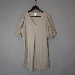 Cynthia Rowley Beige Tan Linen Blend Dress 