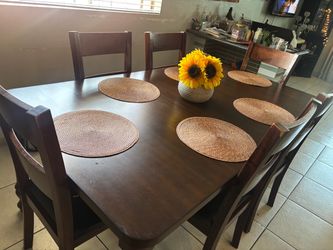 Table with six chairs $350