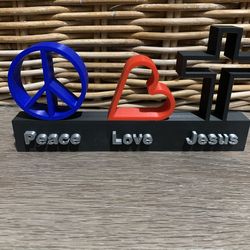 Inspirational Sign Made Of Plastic ✝️💟☮️