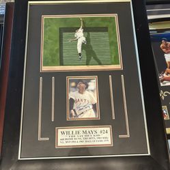 Willie Mays Signed Framed Display - The Say Hey Kid HOF! WCOA