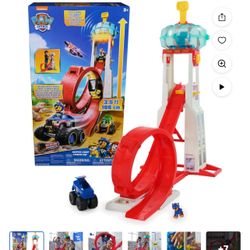 Paw Patrol Super loop Tower + Rubble Backpack And Vehicles