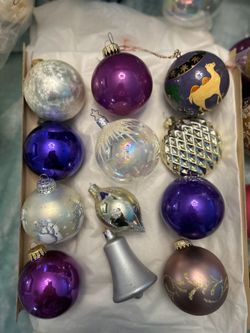 Vintage Christmas ornaments, Christmas tree, decorations, and newer Christmas ornaments