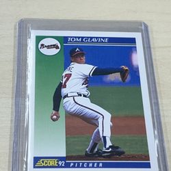 TOM GLAVINE SCORE 92’ BASEBALL CARD