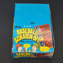 1981 Topps Baseball Cards Scratch Off Wax Box - Partial Box 11 Factory Sealed Packs 