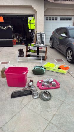 Yard sale, construction shirts , collectibles and other stuff