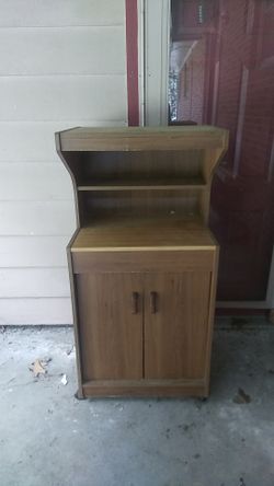 Portable wooden Desk/cabniet(with wheels)