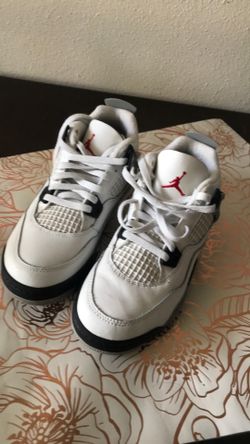 White Jordan 4s kids