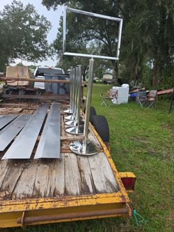 6 sign post. 1 with frame $100 for all