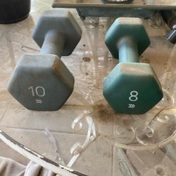 10 And 8 Pound Weights