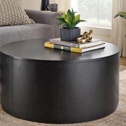 Black Round Coffee Table - NEW