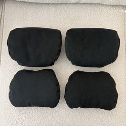 OEM Mercedes W223 S Class S580 Maybach Alcantara Headrest Comfort Pillow Set Black 2021 2024