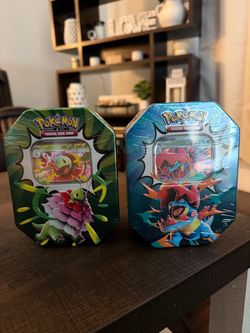 Pokémon TCG Mega Meganium & Feraligatr ex Tins