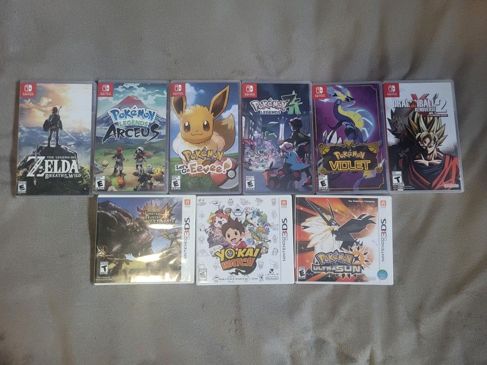 Empty Nintendo Switch/3ds Cases