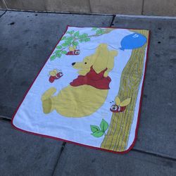 Vintage Winnie the Pooh Baby Blanket copyrighted Disney