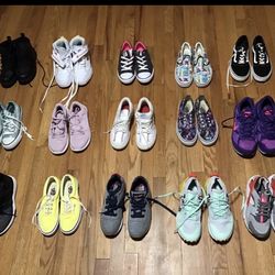 15 Pairs Of Shoes Nike Vans Converse Skechers Under Armour Champion Reebok Execellet Condition 