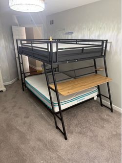 FREE Full-over-Full Bunk Bed + Desk — Pickup ASAP