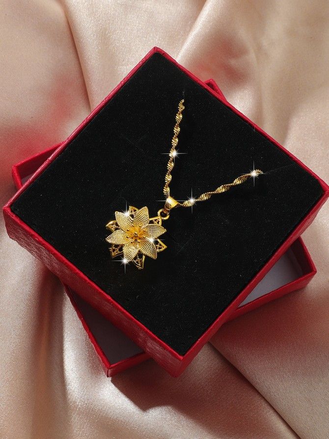 Gold Sunflower Necklace