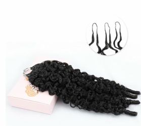 8 Inch 40g Human Crochet Hair for Black Women Burmese Curly Feather Crochet Human Hair Bundles