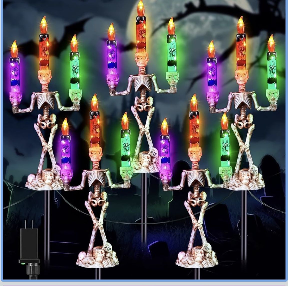  Skeleton Candle Holder Led Halloween Decoration