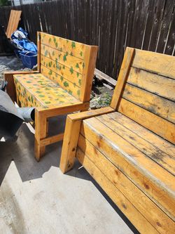 Two home made large benches for 50 free delivery in the valley