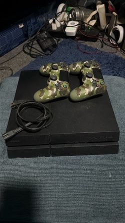 Sony PS4 Console with Two Camo Controllers + Console power cord