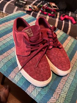 Nike SB Zoom Stefan Janoski Suede Weave Maroon Size 9.5