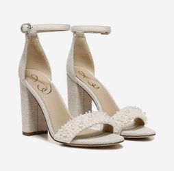 Sam Edelman Ivory Pearl Sandals Women's Size 9.5
