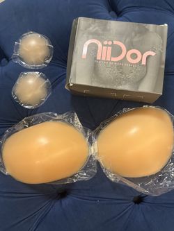 NiiDor Silicone Strapless Adhesive Bra Reusable Backless Invisible Size D