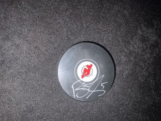 Brenden Dillon Signed Autographed New Jersey Hockey Puck W/COA JSA Hologram