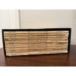 Antique National Geographic Magazine 1920 Full Year Set Box Jan Dec Rare Collection