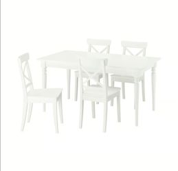 IKEA Dining Room Table with 6 Chairs - ROSENTORP