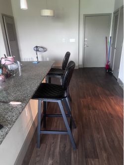 Black barstools