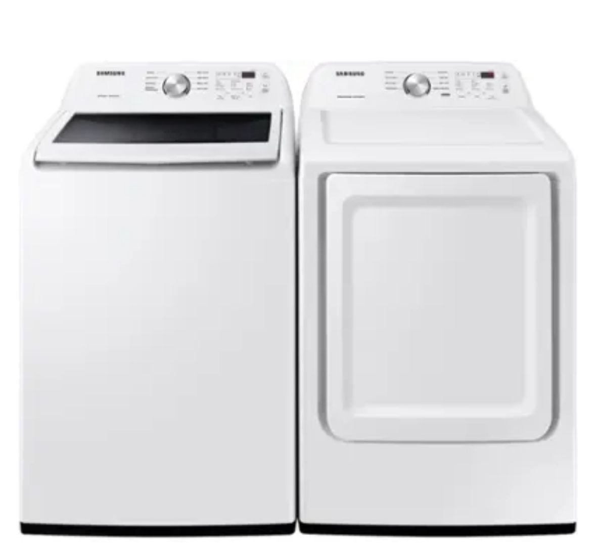 New - Samsung Top Load Washer & Gas Dryer Set