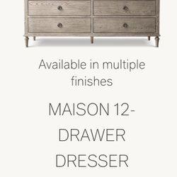 RH Restoration Hardware Maison 12 Drawer Dresser