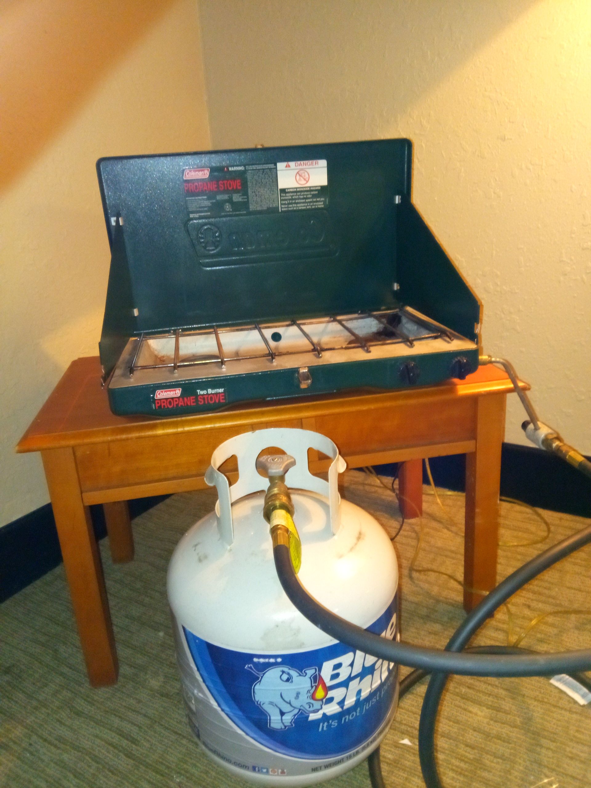 Coleman Propane Camp Stove, New tank of Blue Rhino propane, 10 foot ...