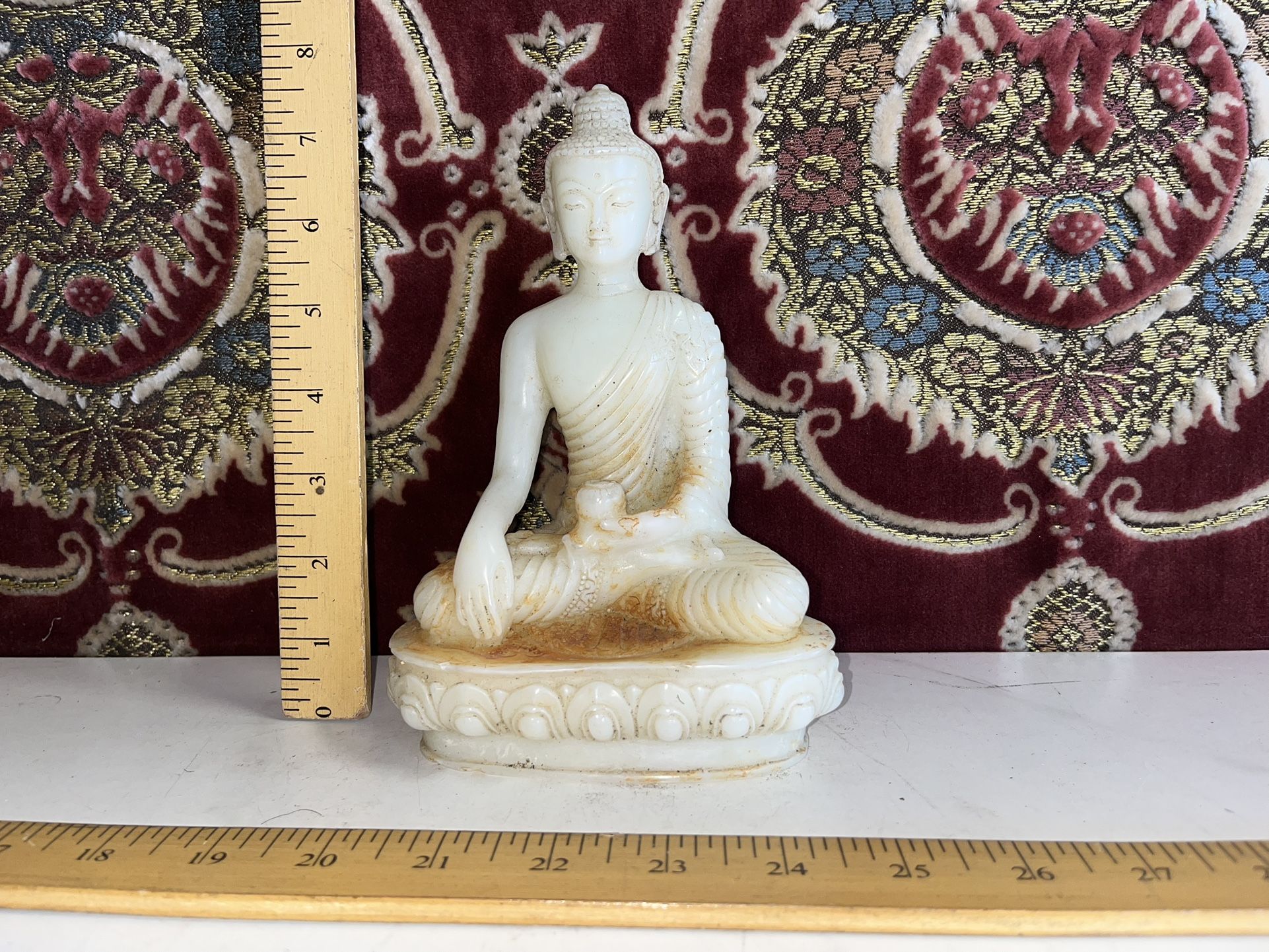 Vintage Chinese Peking Glass Deity Sculpture