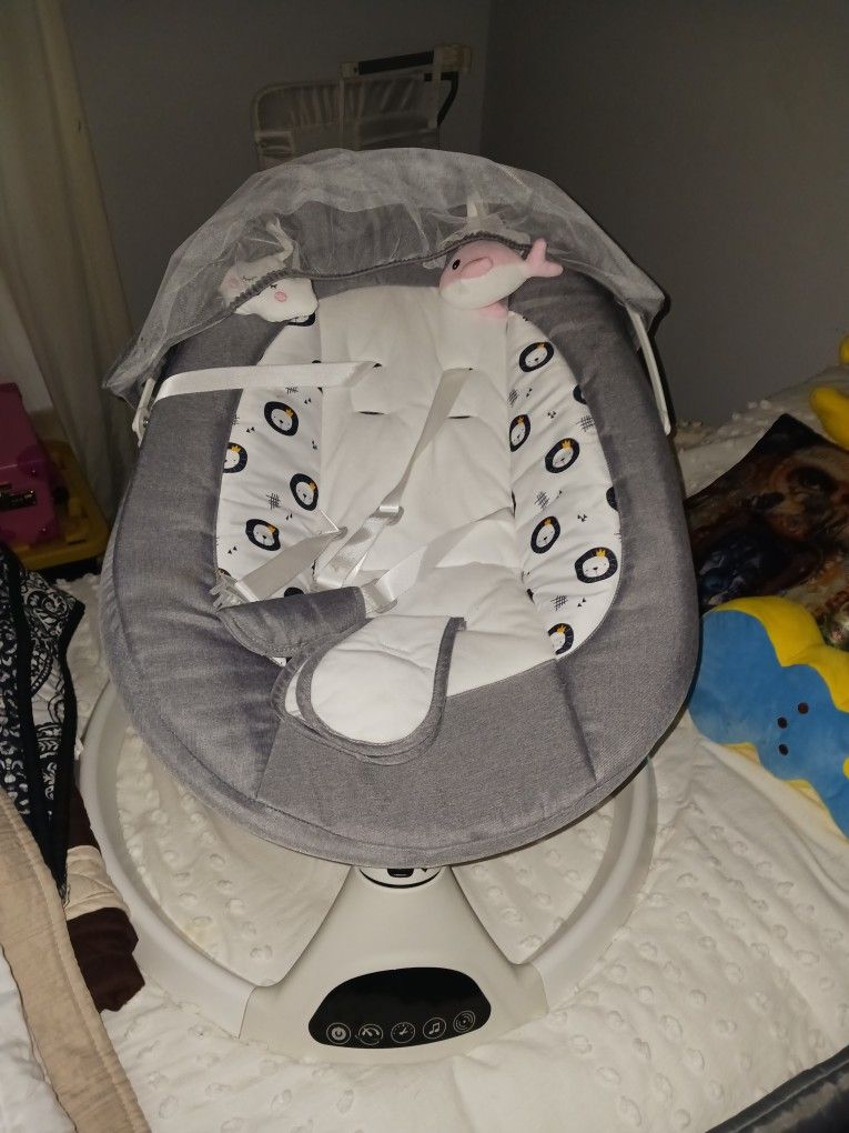 New Blue Tooth Swing Seat Eat Babys 25 Firm