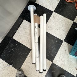 IKEA White Metal Table Legs 4 Pcs