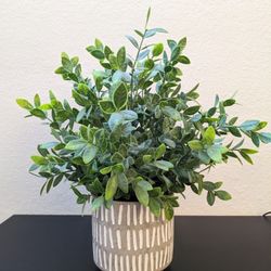 Fake Desk Plant Big Powder Tea Leaf Cement Pot