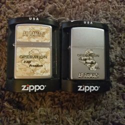 2 Iraq War Zippo Lighters