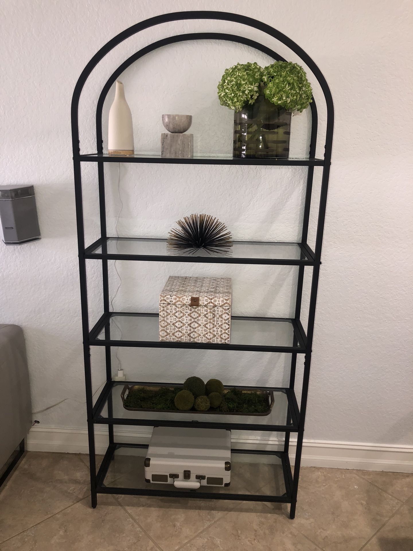 Tall Arch Bookcase-Etagere