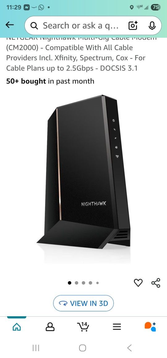Comcast Cable Modem $85