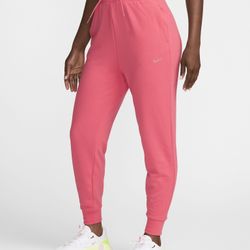 NWT Nike Women's Dri-FIT One French Terry High-Waisted 7/8 Joggers Pink M